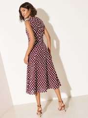 棕色斑点 - Friends Like These Sleeveless Midi Dress - 5的图像5｝