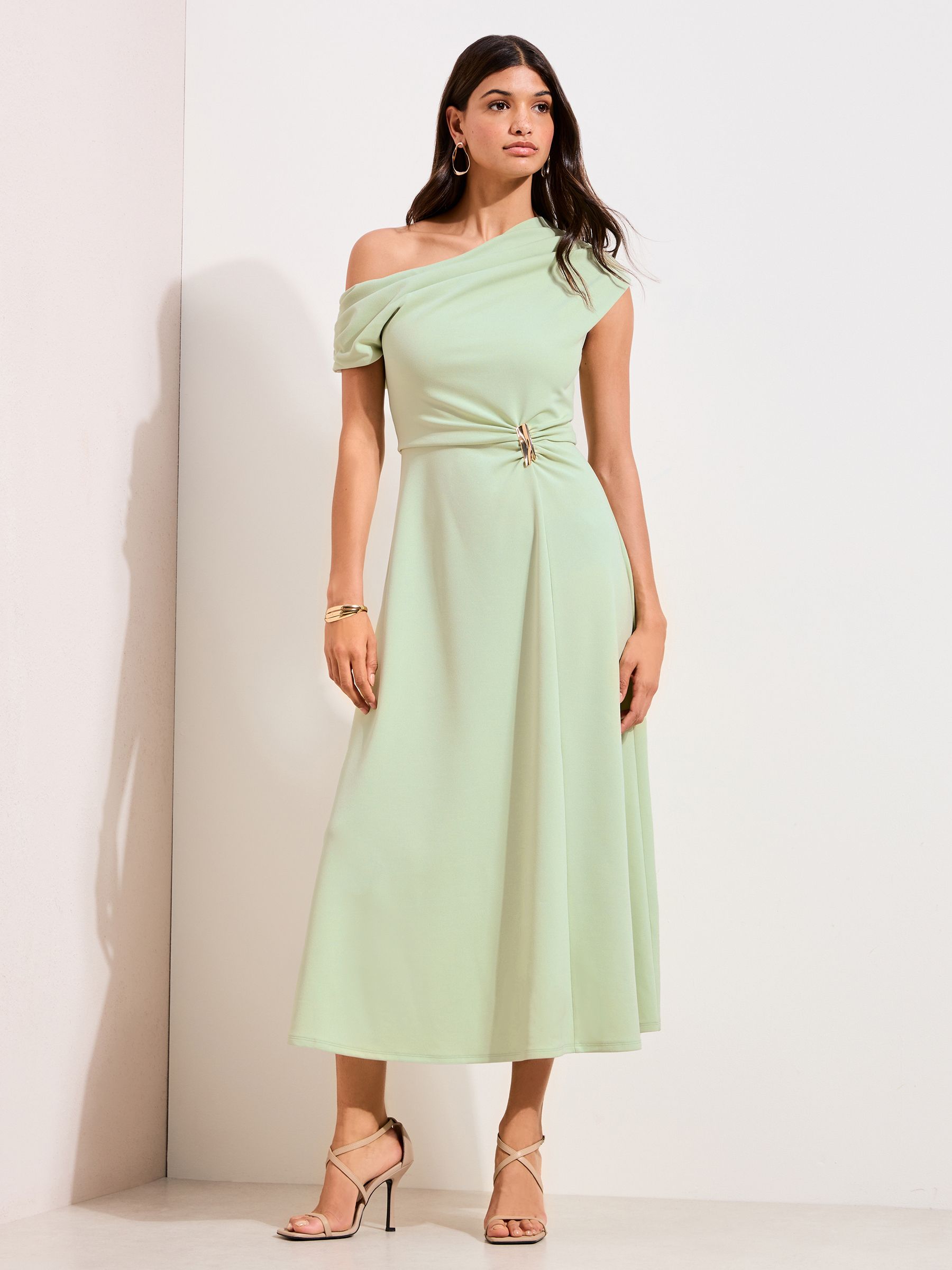 Buy Mint Green Friends Like These Off The Shoulder Hardware Detail Buy Mint Green Friends Like These Off The Shoulder Hardware Detail