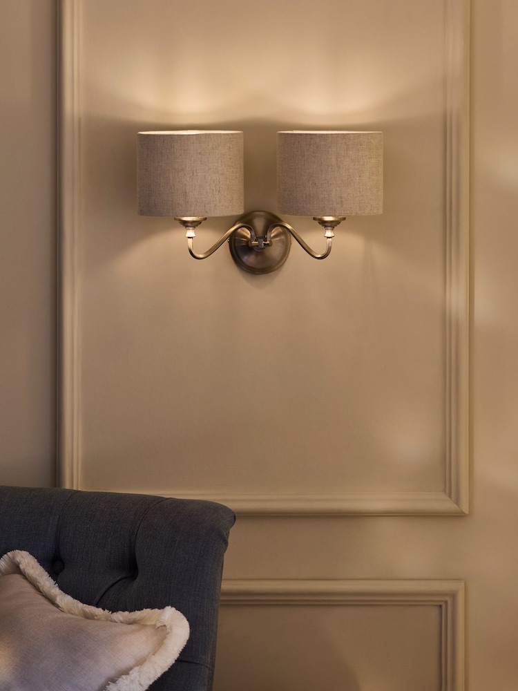 Chrome Burford 2 Light Wall Light - Image 1 of 5