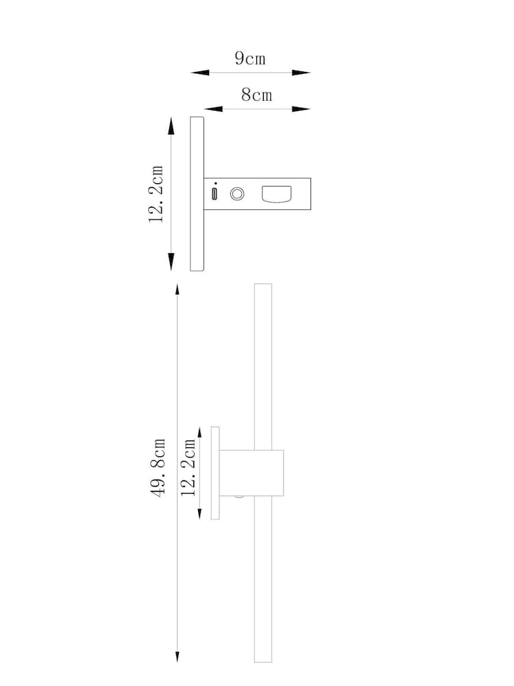 Brass Virginia Rechargeable Picture Light - Image 6 of 6
