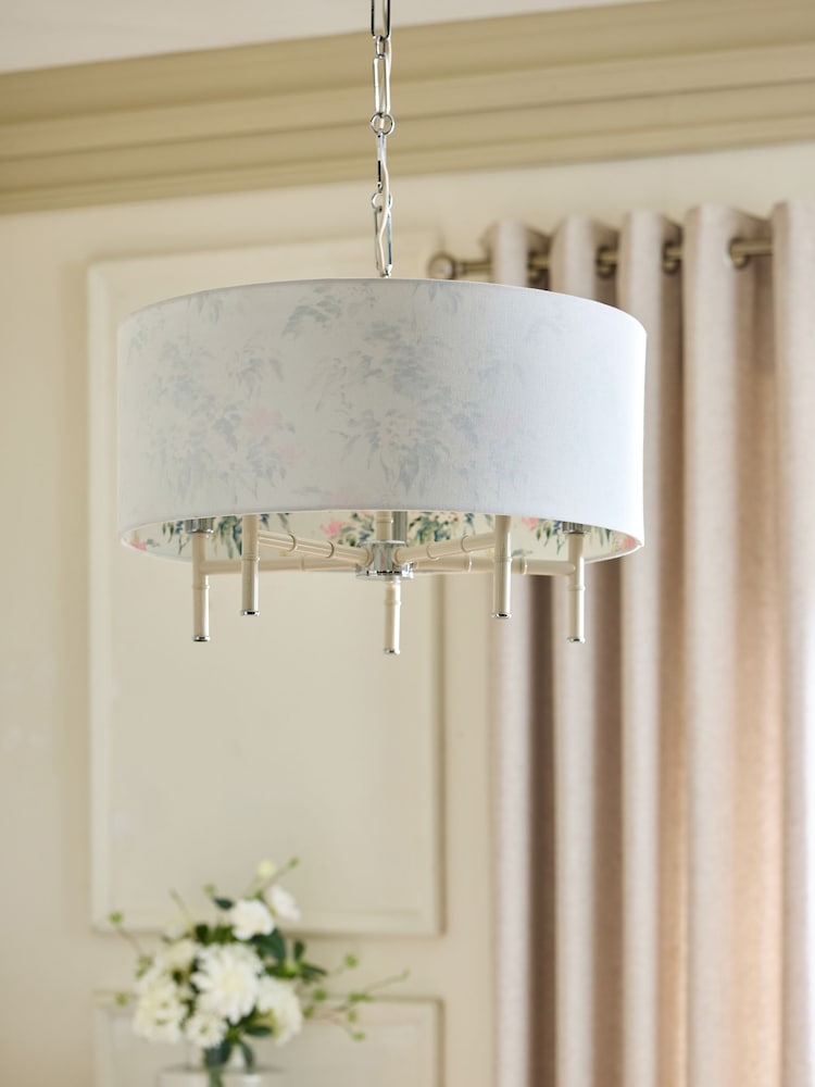 White Elliot 5 Light Chandelier - Image 2 of 5