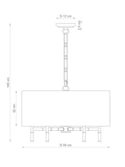 White Elliot 5 Light Chandelier - Image 4 of 5