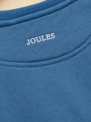 Joules Kids' Sundaze Bright Blue Slogan Crew Neck Sweatshirt - Image 9 of 9