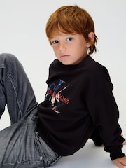 Schwarz - Calvin Klein Sweatshirt mit Logo - Bild 4 von 6