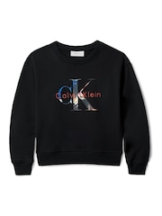 Schwarz - Calvin Klein Sweatshirt mit Logo - Bild 6 von 6