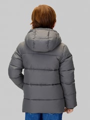 Calvin Klein Grey Hooded Puffer Jacket - Image 3 of 6