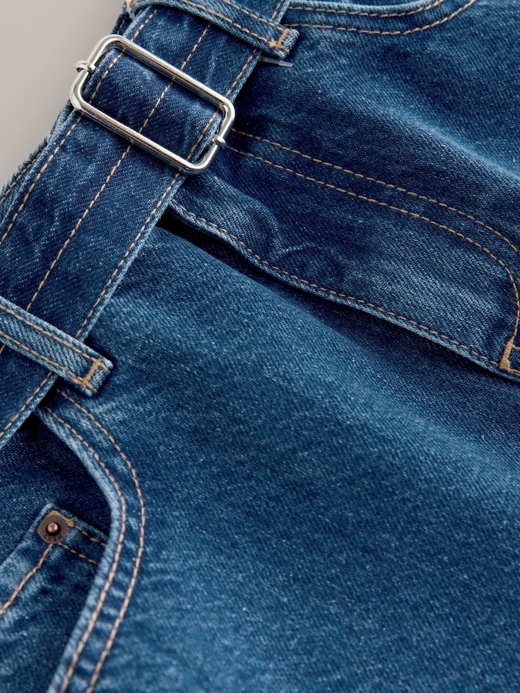 Donkerblauw - Barrel Jeans Met ceintuur - Afbeelding 9 van 9