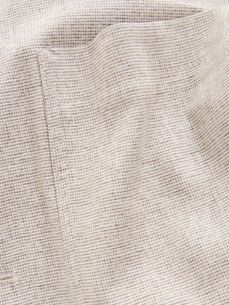Neutral Smart Textured Chore Jacket with Linen - Image 10 of 10
