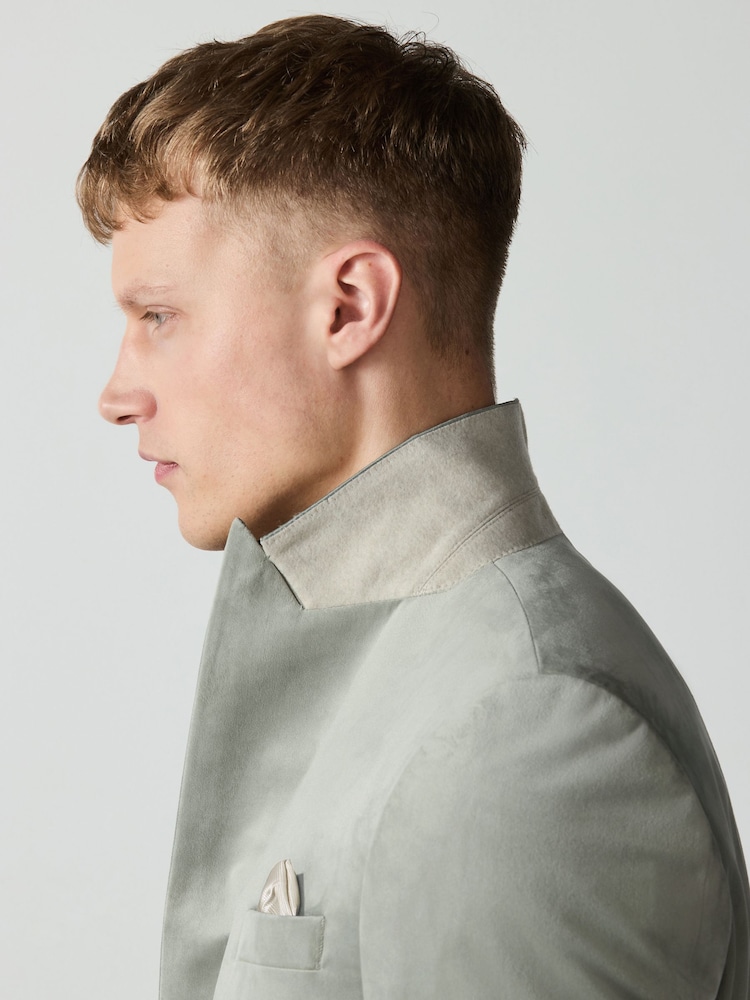 Buy Sage Green Slim Fit Velvet Blazer from Next USA