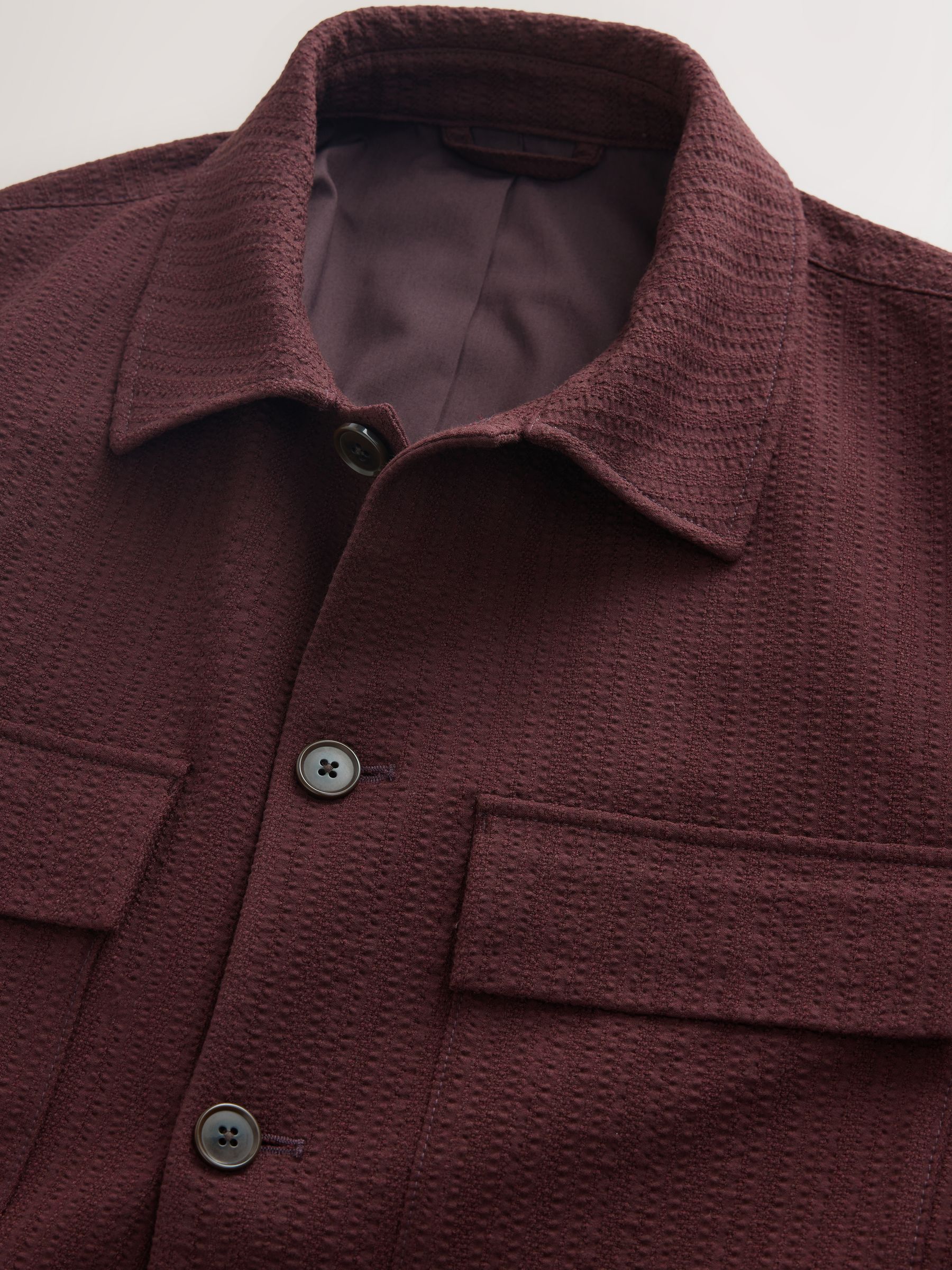GKT様　RED L size Buy Burgundy Red Smart Textured Twin Pocket Shacket from Next India