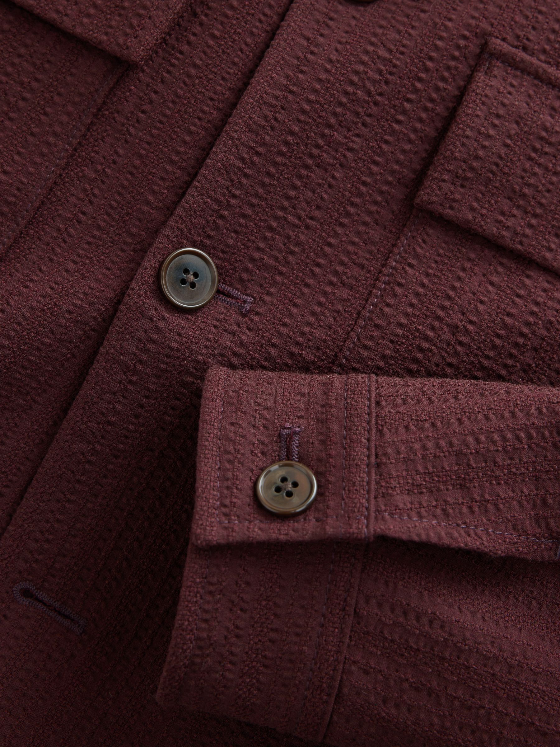 Buy Burgundy Red Smart Textured Twin Pocket Shacket from Next India