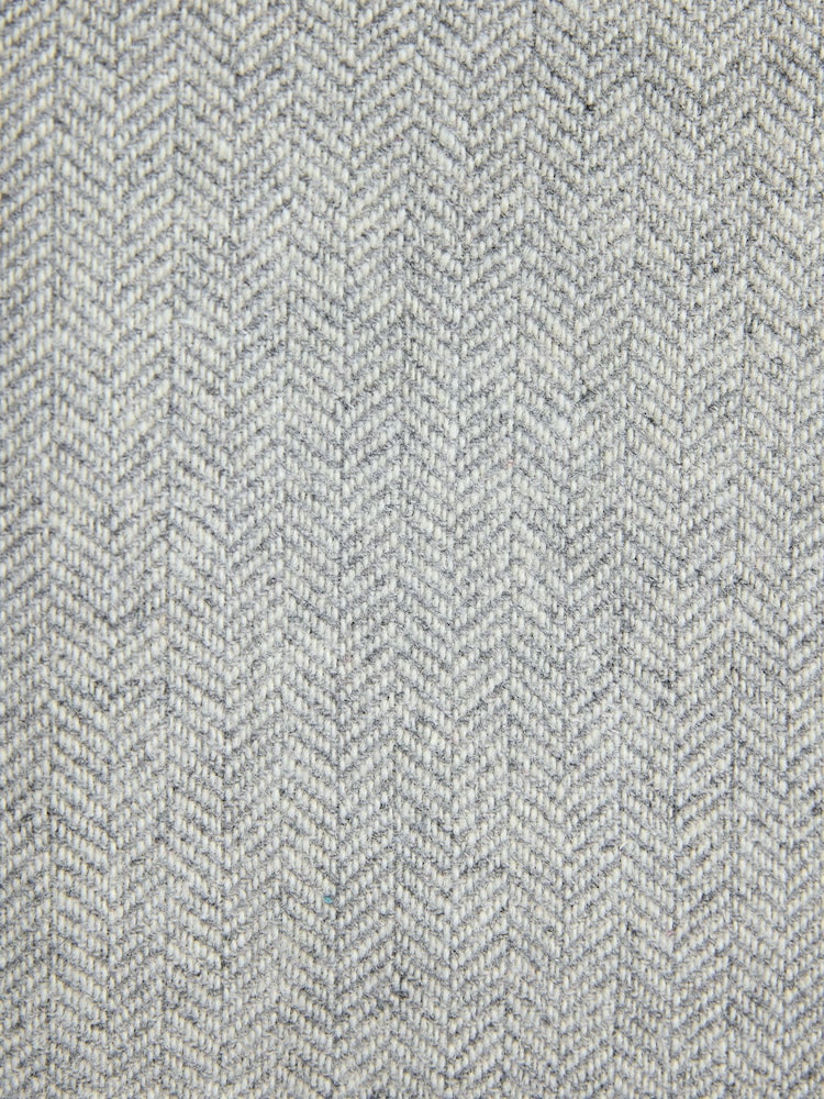 Light Grey Regular Fit Signature Wool Blend Herringbone Nova Fides Blazer - Image 2 of 6