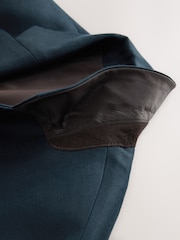 Navy Blue Muscle Fit N. Premium Linen Blend Blazer with Stretch and Tencel Lyocell - Image 10 of 11