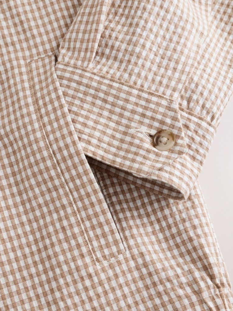 Neutralny - Textured Gingham Zip Through Jacket - Obraz 10 z 10 Neutralny - Textured Gingham Zip Through Jacket - Obraz 10 z 10