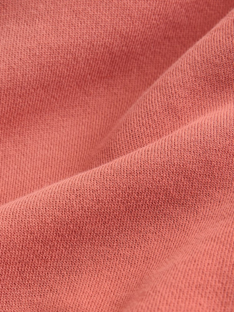 Light Orange Cotton Rich Lightweight Jersey Zip Through Hoodie - Image 9 of 9