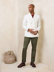 White N. Premium Double Breasted Blazer With TENCEL™ Lyocell and Linen - Image 2 of 6