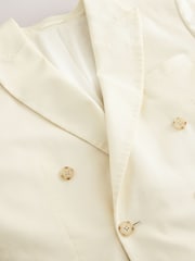 White N. Premium Double Breasted Blazer With TENCEL™ Lyocell and Linen - Image 8 of 9