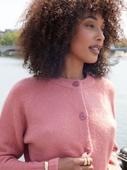 Threadbare Pink Button Up Knitted Cardigan - Image 2 of 4