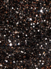Threadbare Metallic Sequin Velour Slash Neck Mini Dress - Image 6 of 6