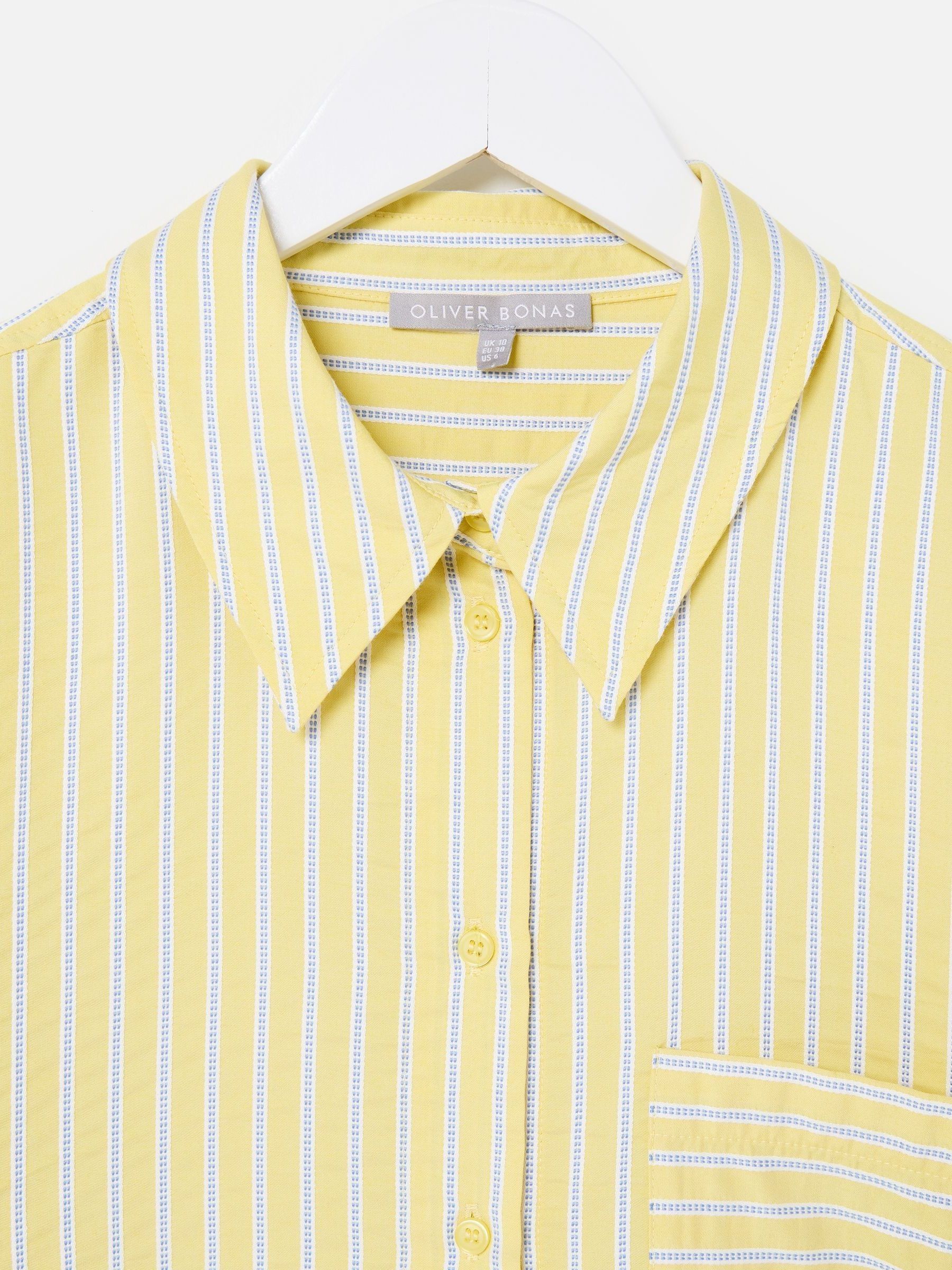 Oliver Bonas Yellow Button Up Striped Shirt | Laura Ashley