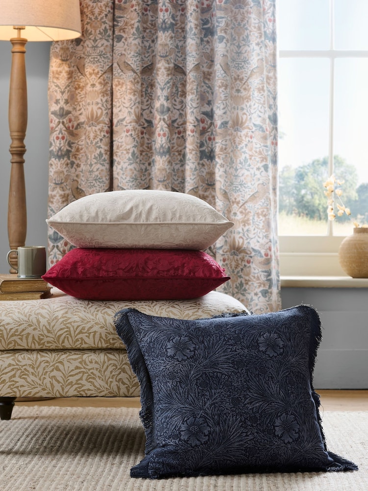 William Morris At Home Prussian Blue Margold Cushion - Image 1 of 2 William Morris At Home Prussian Blue Margold Cushion - Image 1 of 2