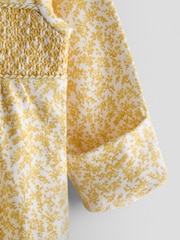 Galben - JoJo Maman Bébé Pretty Appliqué Sleepsuit - Imaginea 4 din 4