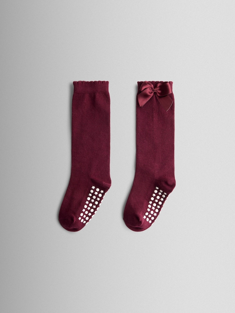 JoJo Maman Bébé Berry Bow Long Socks - Image 1 of 4