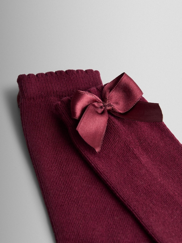 JoJo Maman Bébé Berry Bow Long Socks - Image 2 of 4