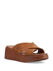 Hush Puppies Tan Bobbi Nubuck Slide Sandal - Image 5 of 6