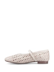 Krem - Hush Puppies Delaney vevde Mary Jane-sko - Bilde 2 av 4