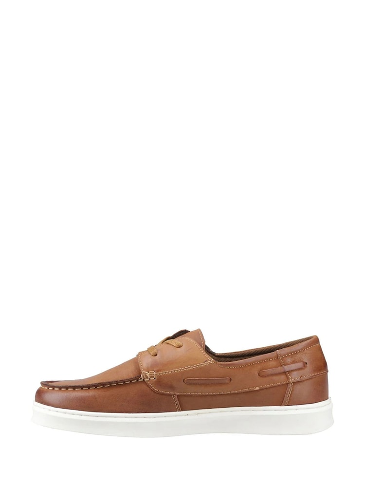 Hush Puppies Tan Madden Boat Shoes - Image 2 of 5