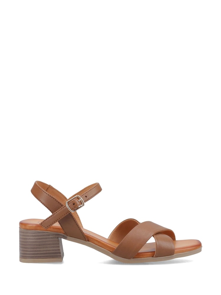 Hush Puppies Brown Regina Heeled Sandals - Image 1 of 2