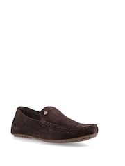 Hush Puppies Dark Brown Ralph Suede Shoes - Image 3 of 4
