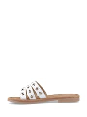 Hush Puppies White Taylor Stud Slip On Shoes - Image 3 of 4