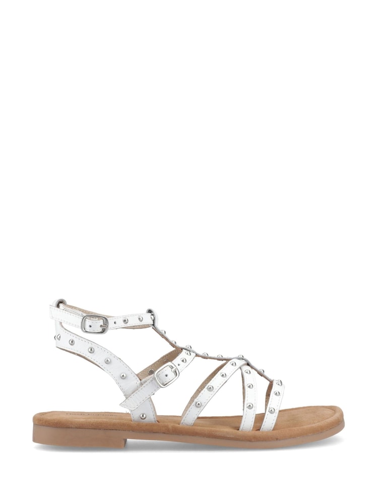 Hush Puppies White Tori Stud Gladiator Sandals - Image 1 of 4
