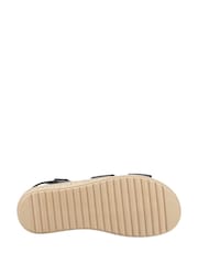 Hush Puppies Black Eliana Leather Touch Fastening Sandal - Image 7 of 7