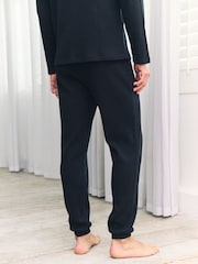 Chelsea Peers Blue Waffle Long Joggers Lounge Bottoms - Navy - Image 4 of 5