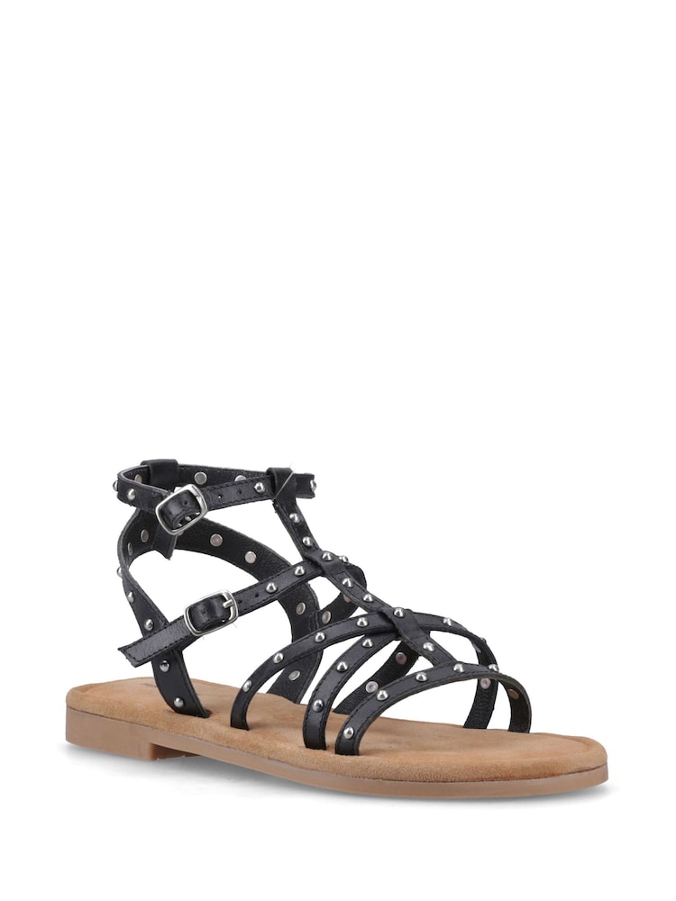 Hush Puppies Black Tori Stud Gladiator Sandals - Image 1 of 4