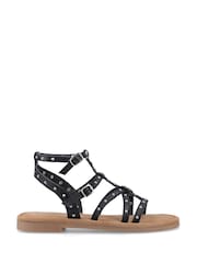Hush Puppies Black Tori Stud Gladiator Sandals - Image 4 of 4