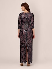 Adrianna Papell Blue Studio Beaded Long Dress - Image 2 of 6