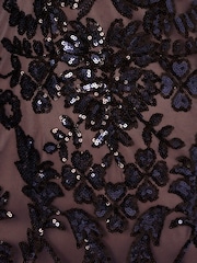 Adrianna Papell Blue Studio Beaded Long Dress - Image 6 of 6