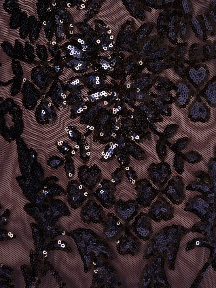 Adrianna Papell Blue Studio Beaded Long Dress - Image 6 of 6