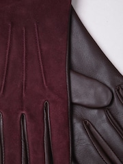 Lakeland Leather Purple Hesket Suede Gloves - Image 3 of 4