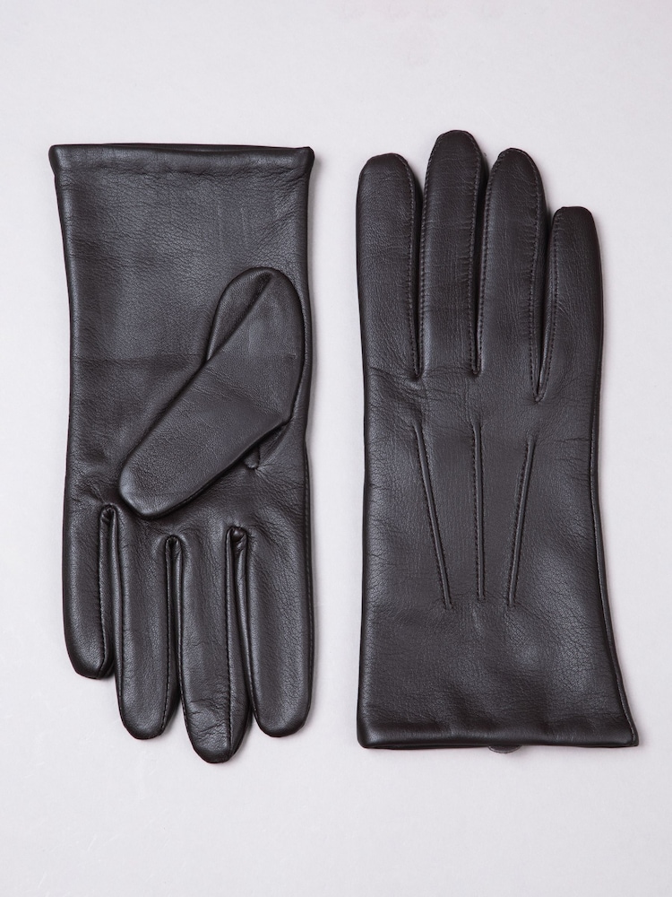 Lakeland Leather Chocolate Brown Blea Classic Gloves - Image 1 of 4