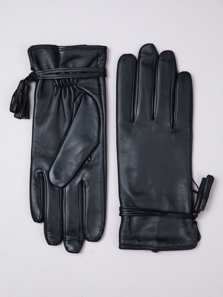 Lakeland Leather Black Tarraby Tassel Gloves - Image 1 of 5