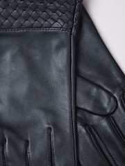 Lakeland Leather Black Willow Woven Cuff Gloves - Image 3 of 4