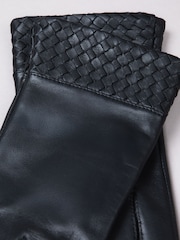 Lakeland Leather Black Willow Woven Cuff Gloves - Image 4 of 4