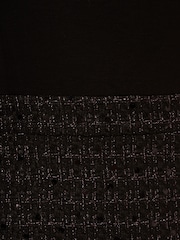 Adrianna Papell Ponte Sequin Boucle Black Dress - Image 6 of 6
