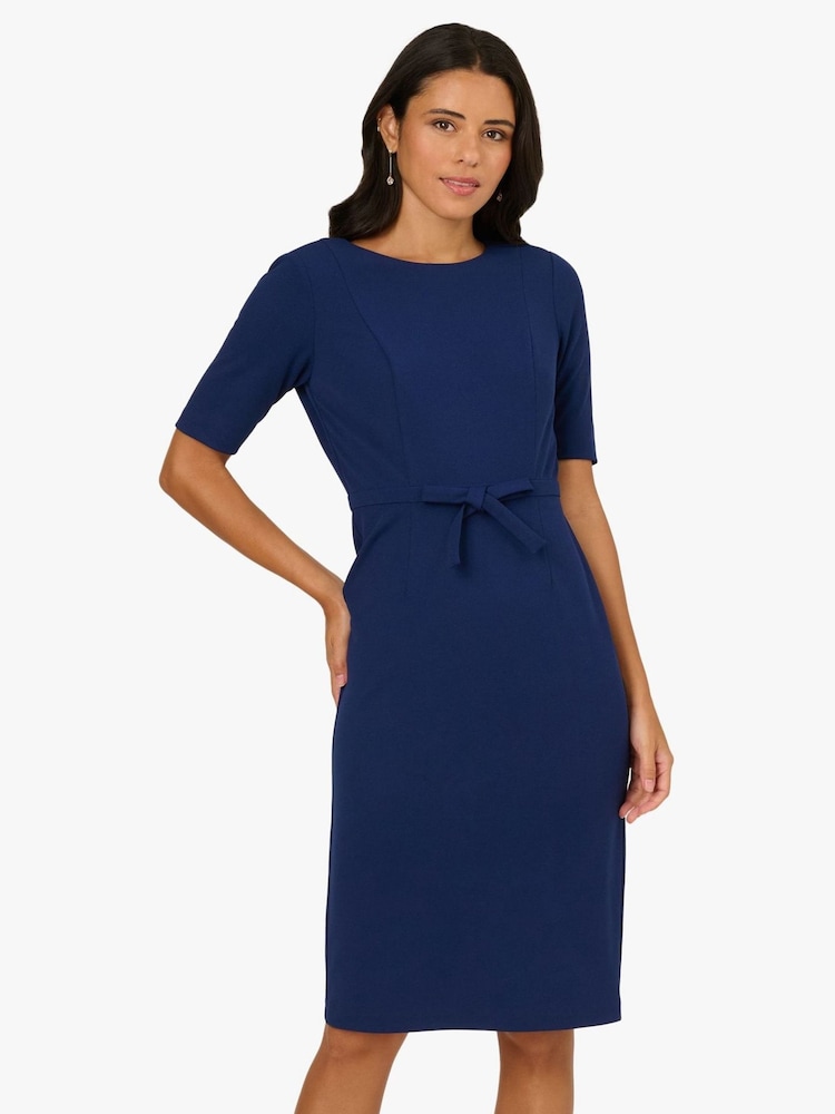 Adrianna Papell Mini Bow Front Sheath Dress - Image 1 of 6
