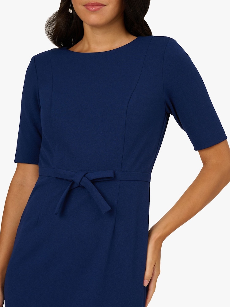 Buy Adrianna Papell Blue Navy Bow Front Sheath Dress from Next USA Buy Adrianna Papell Blue Navy Bow Front Sheath Dress from Next USA